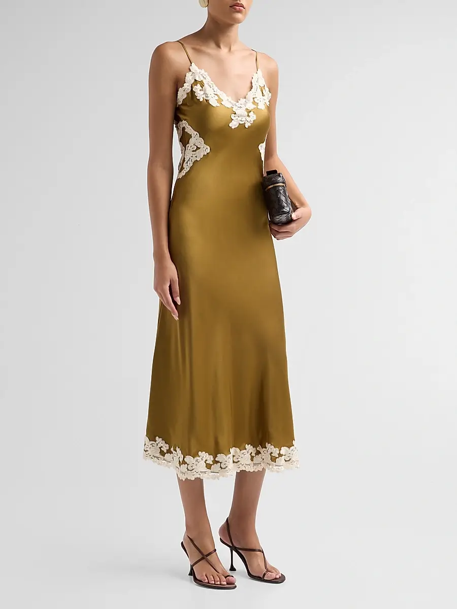 Ronny Kobo Women's Lalita Stretch-Silk A-Line Midi Dress | Thumbnail 4 Ronny Kobo Women's Lalita Stretch-Silk A-Line Midi Dress | Thumbnail 4