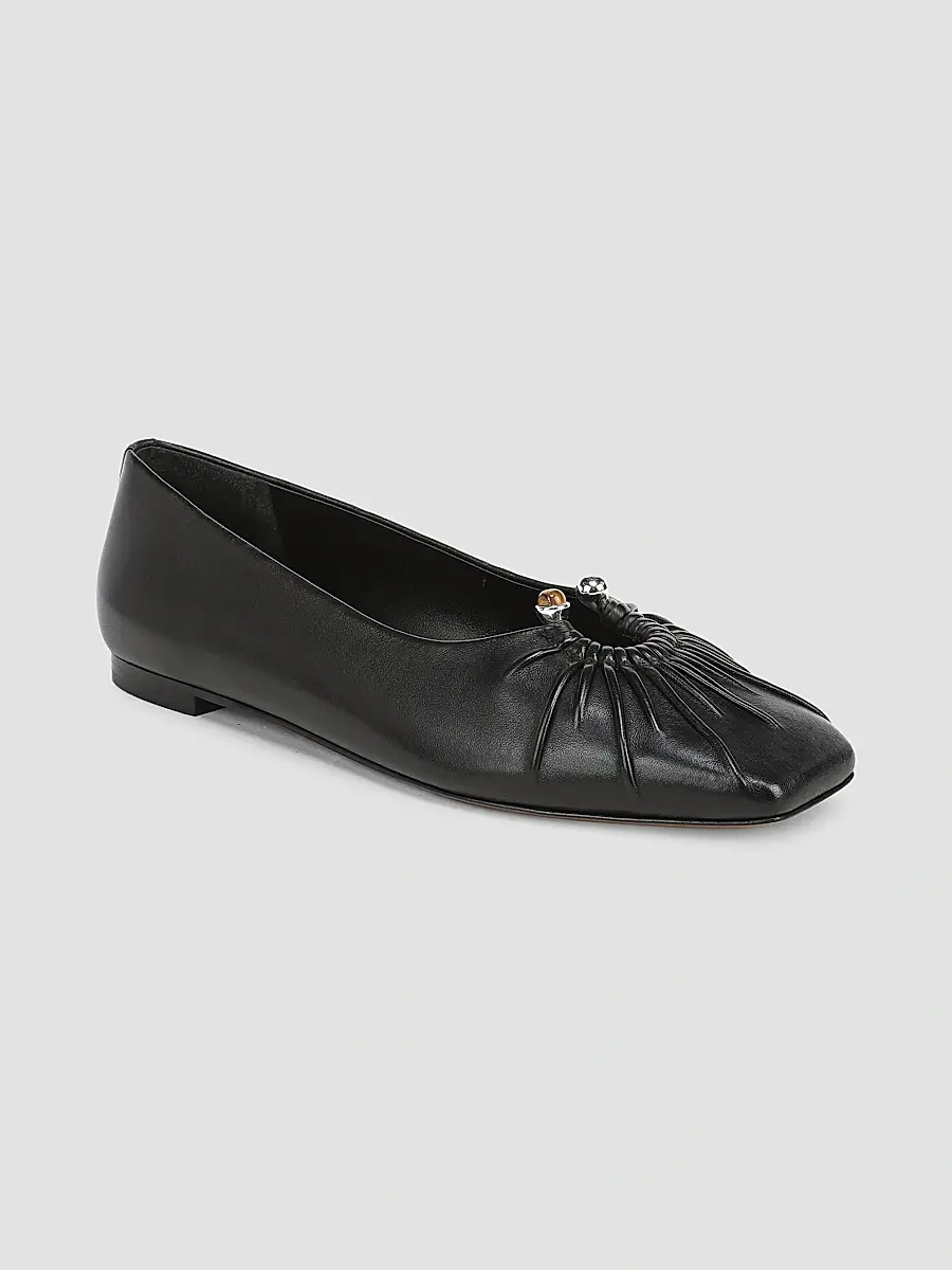 Vince Women's Dulcy Leather Ballet Flats | Thumbnail 2 Vince Women's Dulcy Leather Ballet Flats | Thumbnail 2