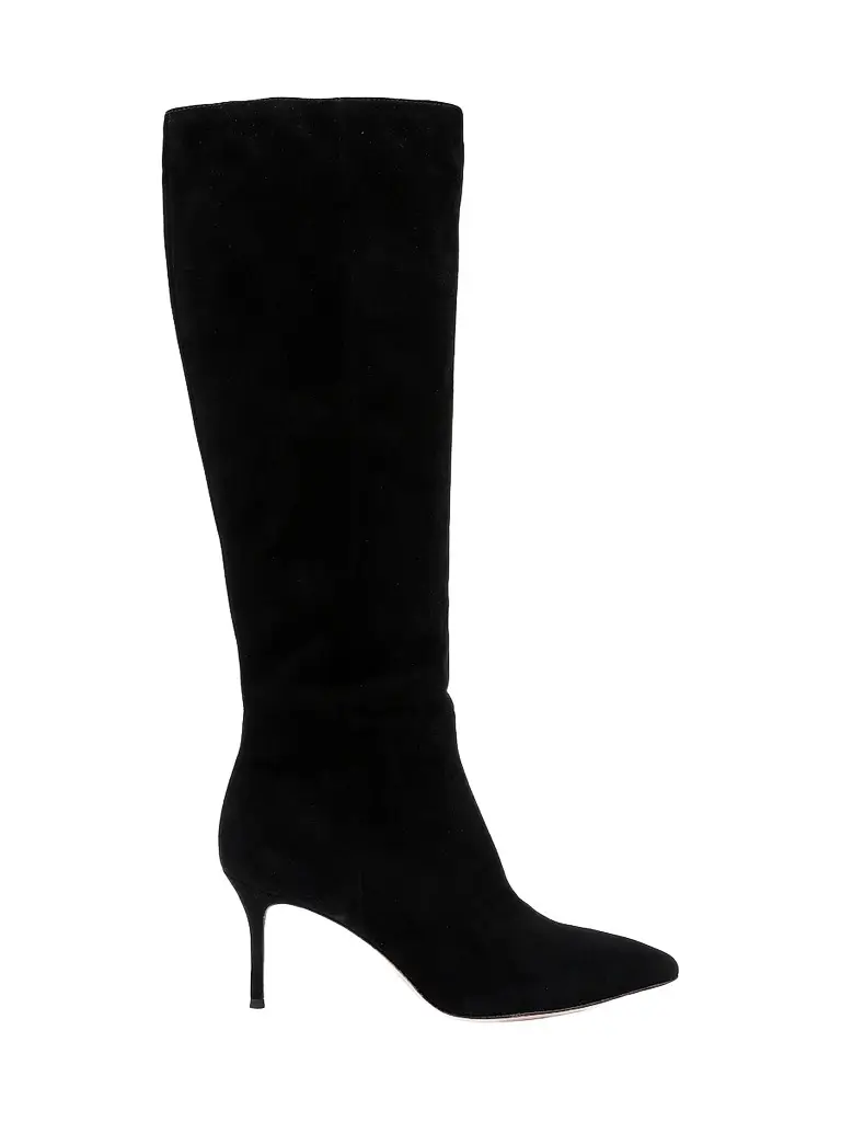 L'Agence Women's Herald 75MM Suede Knee-High Boots