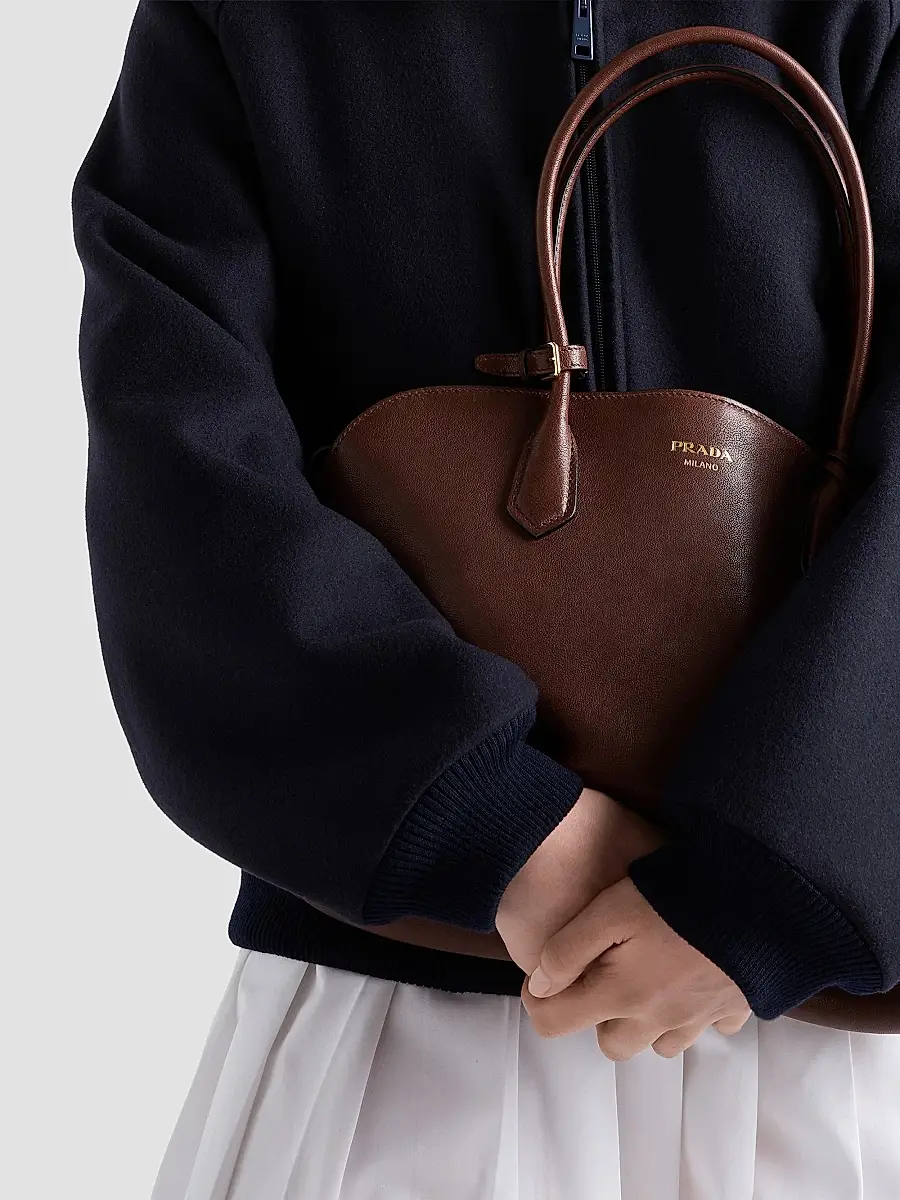 Prada Women's Signet Large Leather Tote Bag | Thumbnail 4 Prada Women's Signet Large Leather Tote Bag | Thumbnail 4