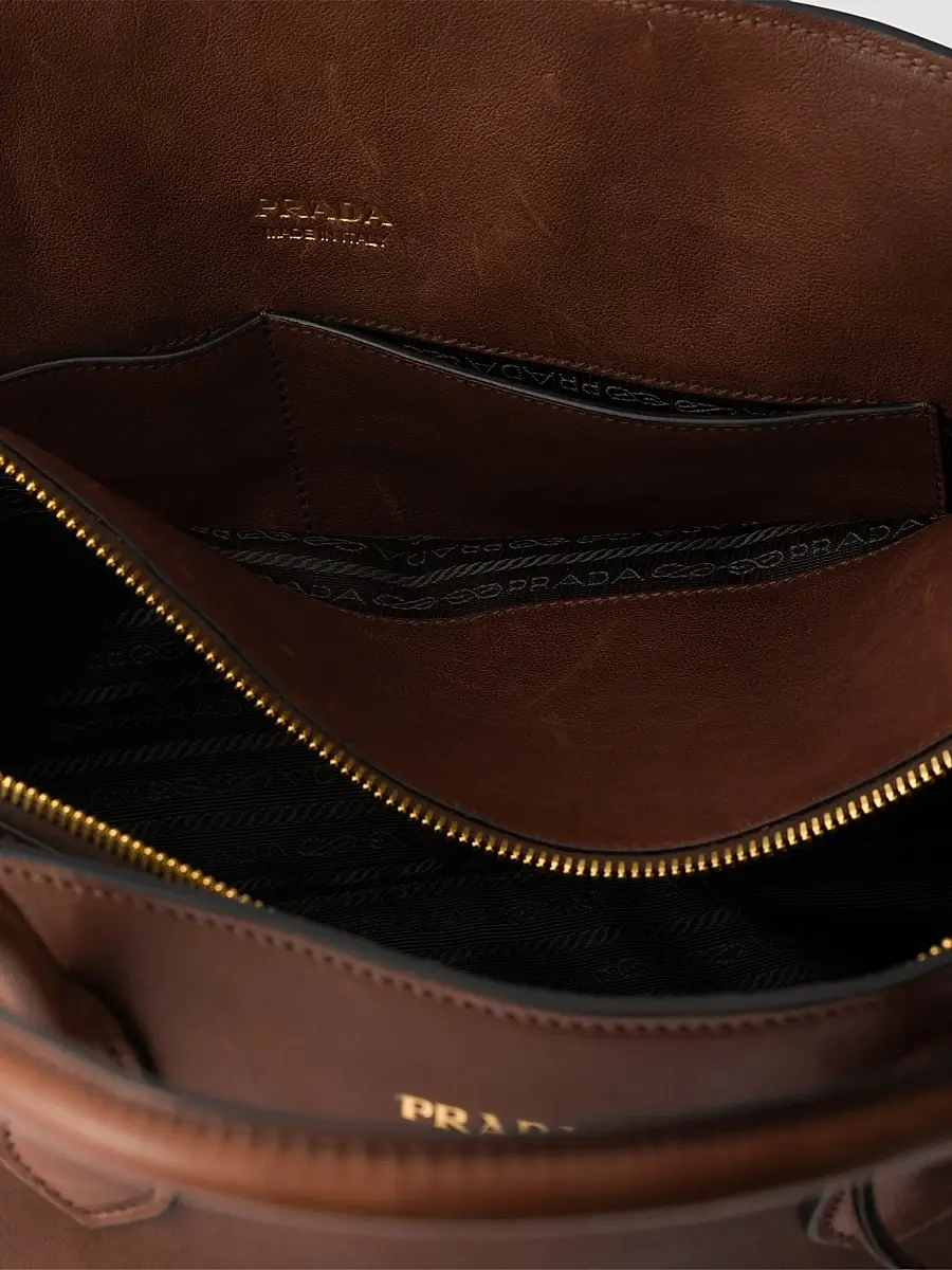 Prada Women's Signet Large Leather Tote Bag | Thumbnail 8 Prada Women's Signet Large Leather Tote Bag | Thumbnail 8