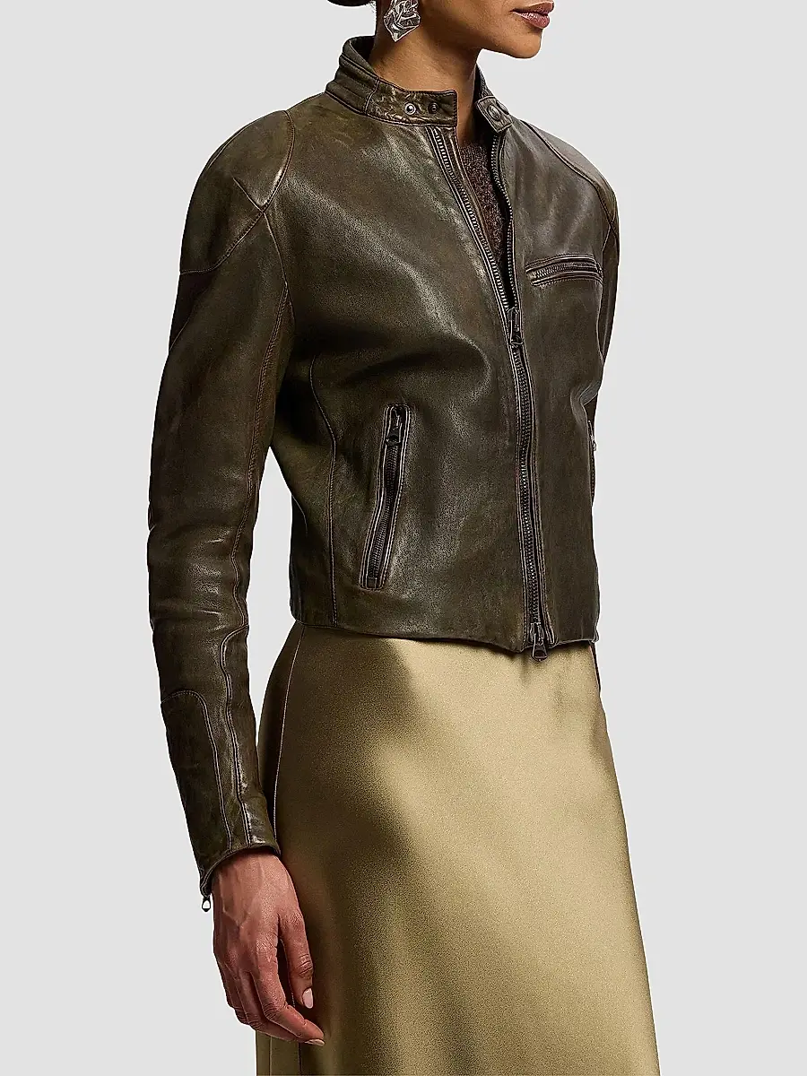 Ralph Lauren Collection Women's Orman Soft Leather Moto Jacket | Thumbnail 4 Ralph Lauren Collection Women's Orman Soft Leather Moto Jacket | Thumbnail 4