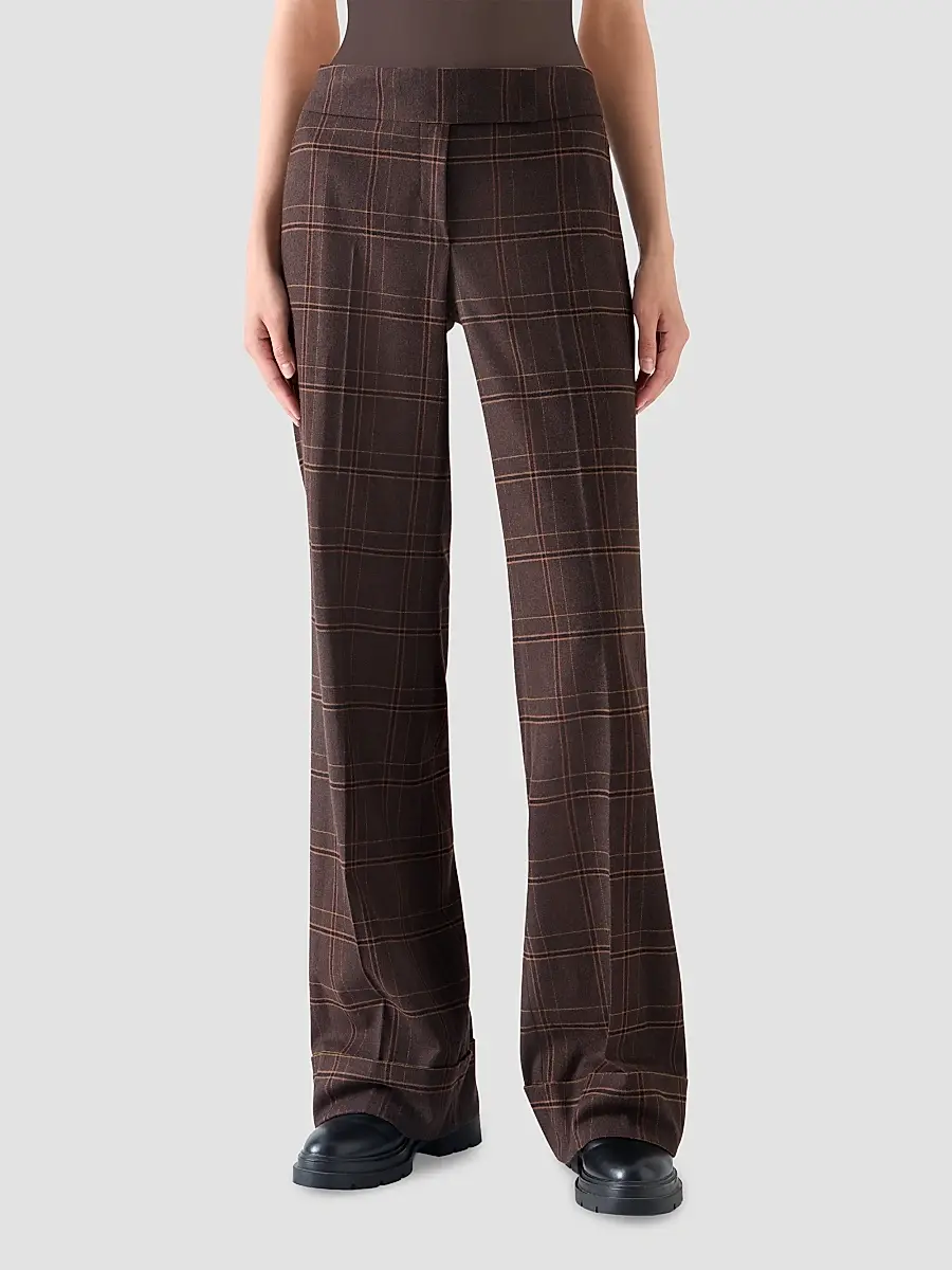 Akris punto Women's Milly Blanket Check Flannel Pants | Thumbnail 2