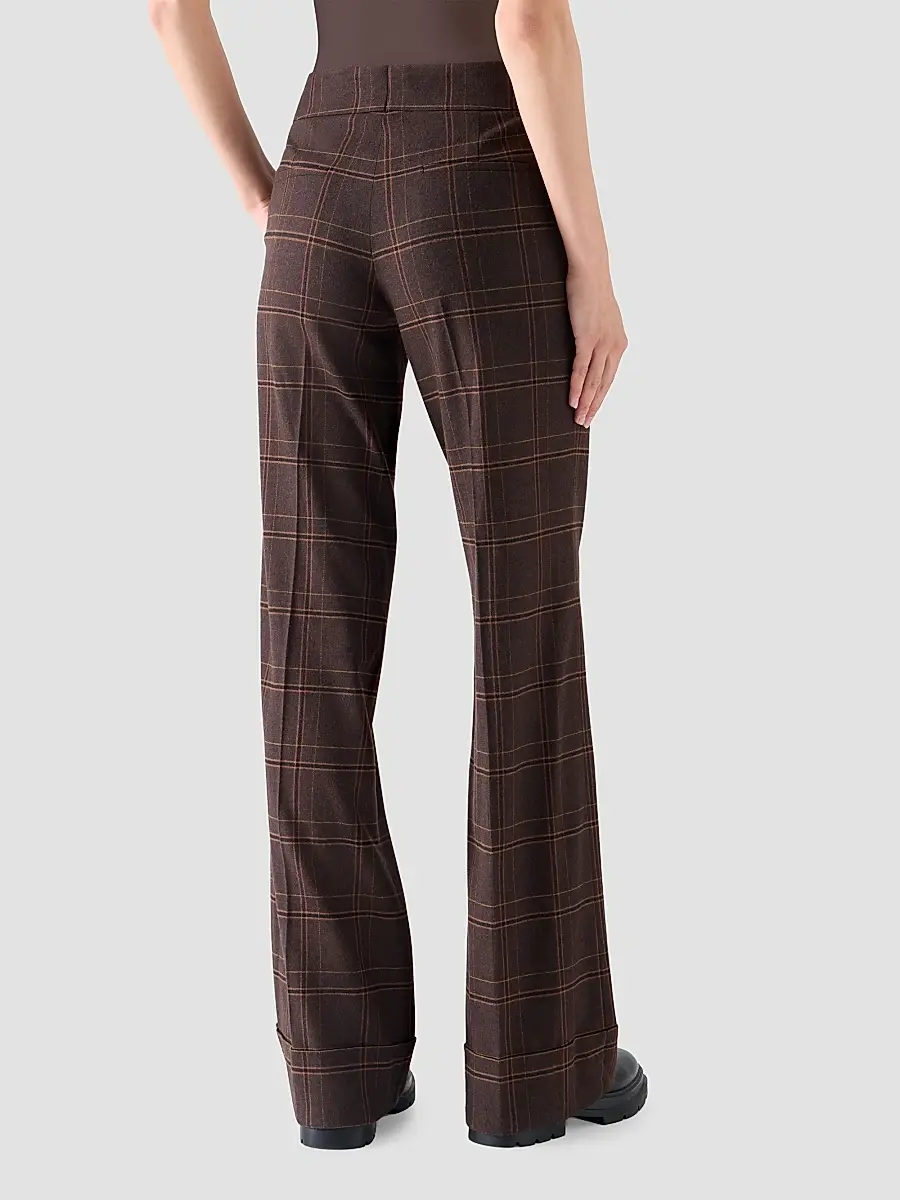 Akris punto Women's Milly Blanket Check Flannel Pants | Thumbnail 3