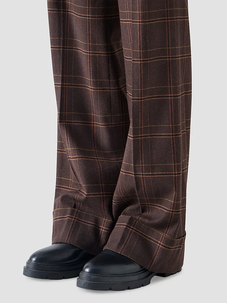 Akris punto Women's Milly Blanket Check Flannel Pants | Thumbnail 4