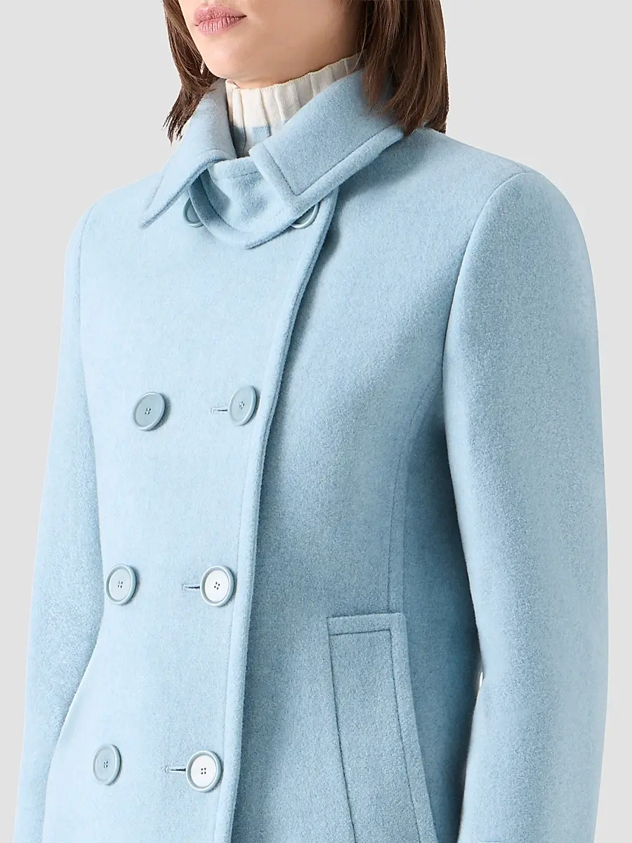 Akris punto Women's Wool Double-Breasted Peacoat | Thumbnail 5 Akris punto Women's Wool Double-Breasted Peacoat | Thumbnail 5