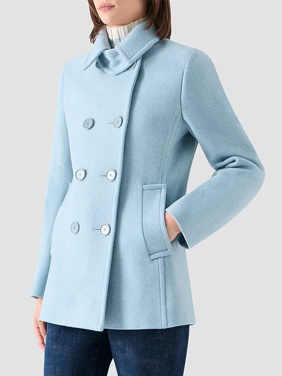 Akris punto Women's Wool Double-Breasted Peacoat | Thumbnail 6 Akris punto Women's Wool Double-Breasted Peacoat | Thumbnail 6