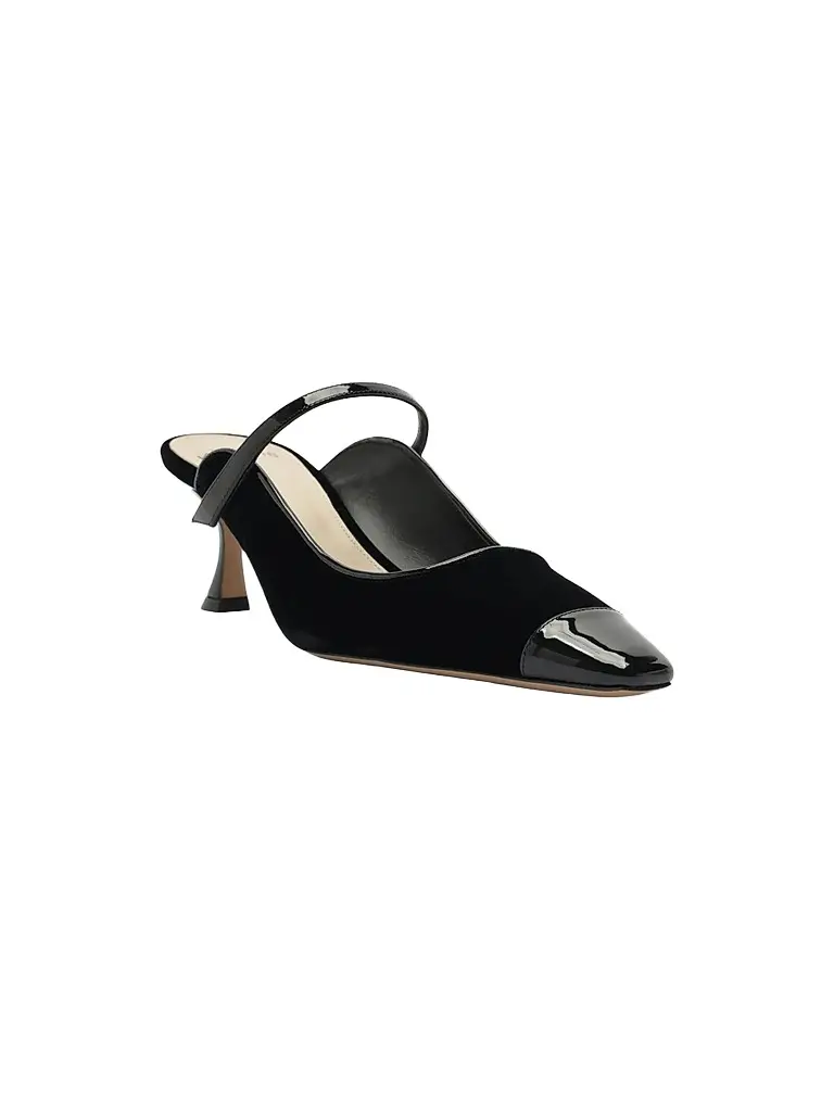 Alexandre Birman Women's Tita Wave 60MM Velvet Mules - Black | Image 1 Alexandre Birman Women's Tita Wave 60MM Velvet Mules - Black | Image 1