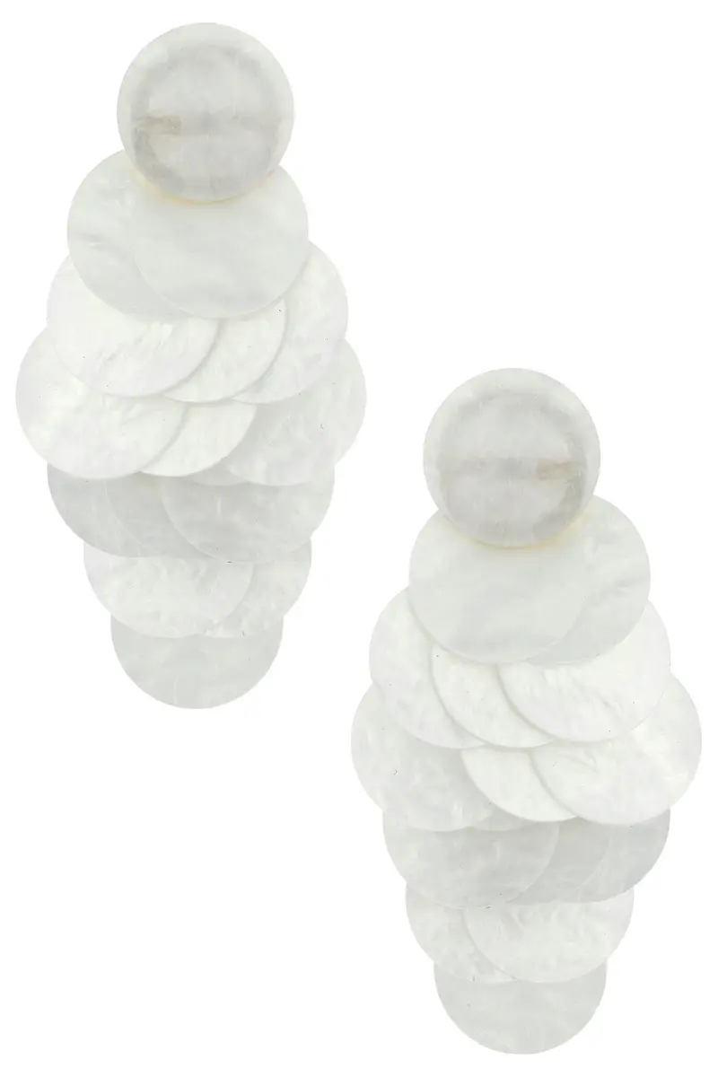8 Other Reasons Irridescent Discs Statement Drop Earrings