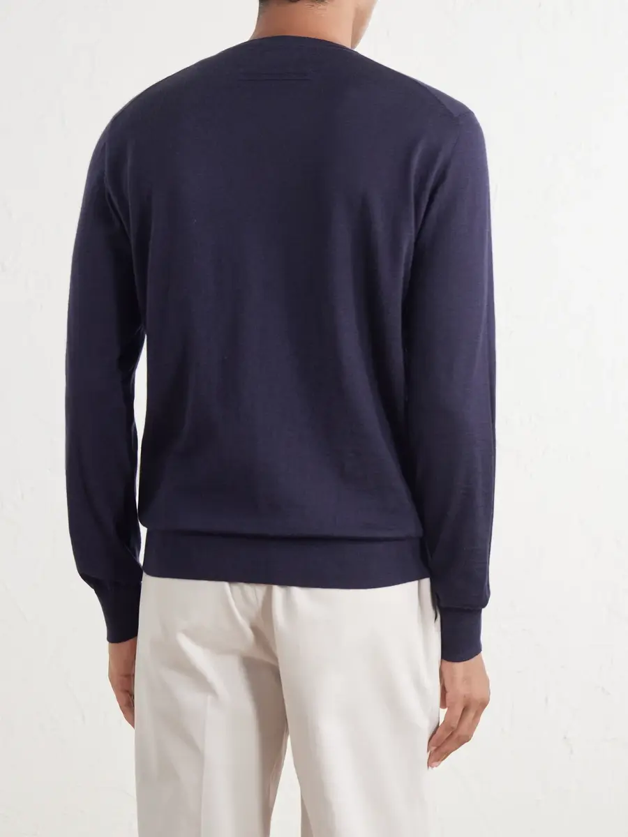 Zegna Cashmere and Silk-Blend Sweater - Men | Thumbnail 4 Zegna Cashmere and Silk-Blend Sweater - Men | Thumbnail 4