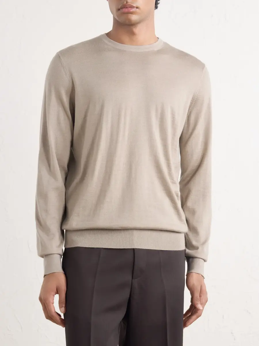 Zegna Cashmere and Silk-Blend Sweater - Men | Thumbnail 3 Zegna Cashmere and Silk-Blend Sweater - Men | Thumbnail 3
