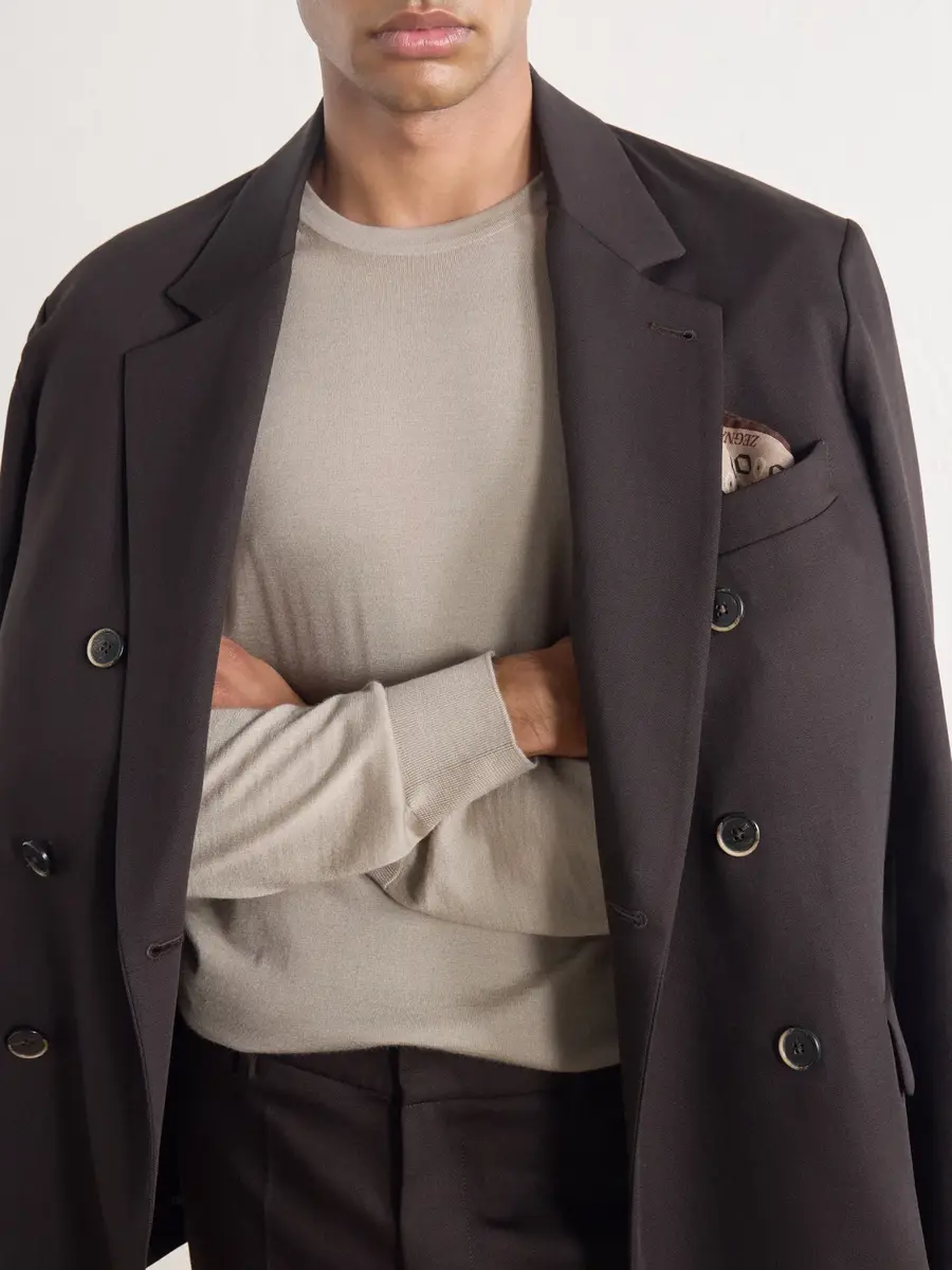 Zegna Cashmere and Silk-Blend Sweater - Men | Thumbnail 5 Zegna Cashmere and Silk-Blend Sweater - Men | Thumbnail 5