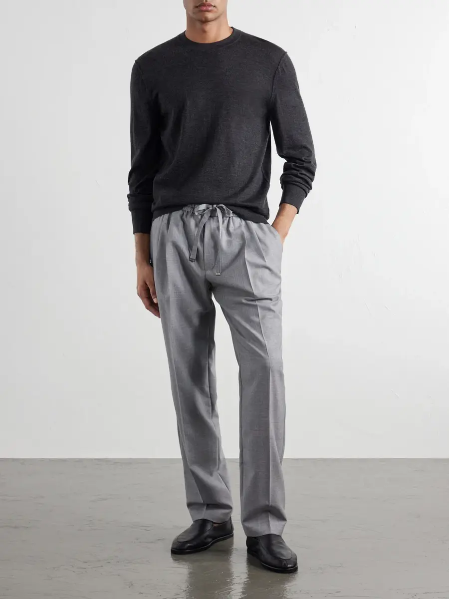 Dolce & Gabbana Sartoriale Straight-Leg Pleated Wool Trousers - Men | Thumbnail 2 Dolce & Gabbana Sartoriale Straight-Leg Pleated Wool Trousers - Men | Thumbnail 2