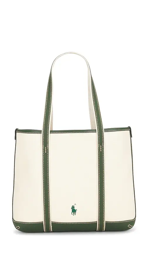 Polo Ralph Lauren Canvas Leather Tote Small Bag | Thumbnail 2