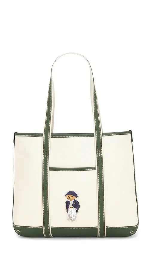 Polo Ralph Lauren Canvas Leather Tote Small Bag | Image 1 Polo Ralph Lauren Canvas Leather Tote Small Bag | Image 1