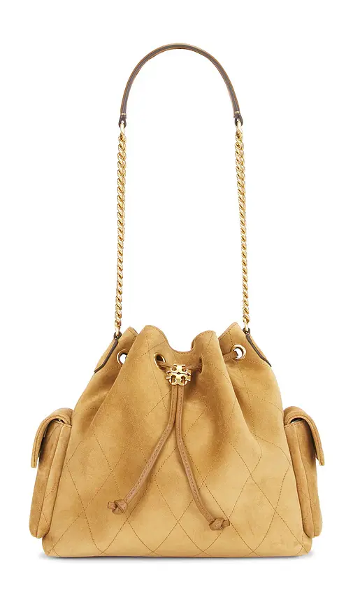 Tory Burch Charlie Quilted Suede Drawstring Shoulder Bag | Thumbnail 2 Tory Burch Charlie Quilted Suede Drawstring Shoulder Bag | Thumbnail 2