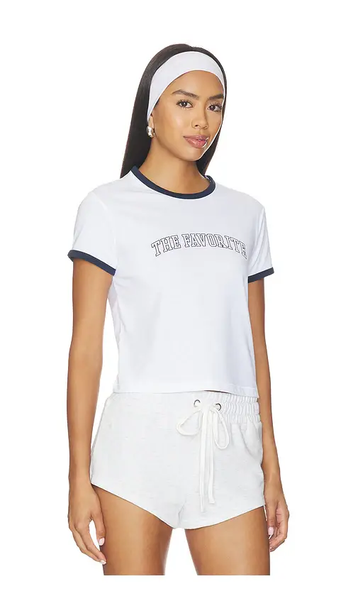 Favorite Daughter The Cropped Favorite Ringer Tee | Thumbnail 2