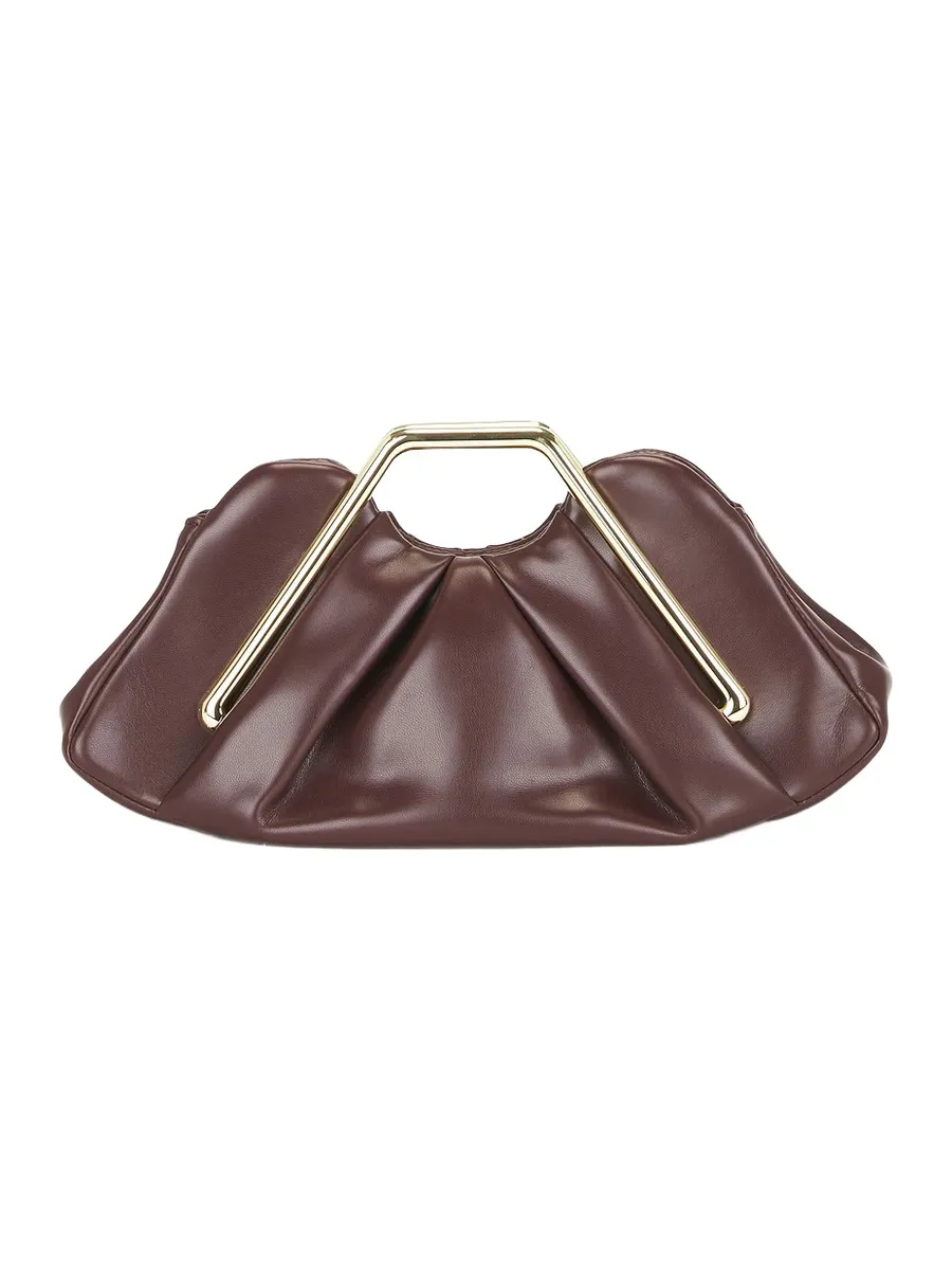 Lila Metal Frame Clutch