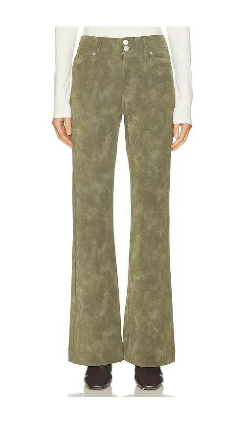 Hudson Jeans Faux Suede Dani Flare Pants | Image 1 Hudson Jeans Faux Suede Dani Flare Pants | Image 1