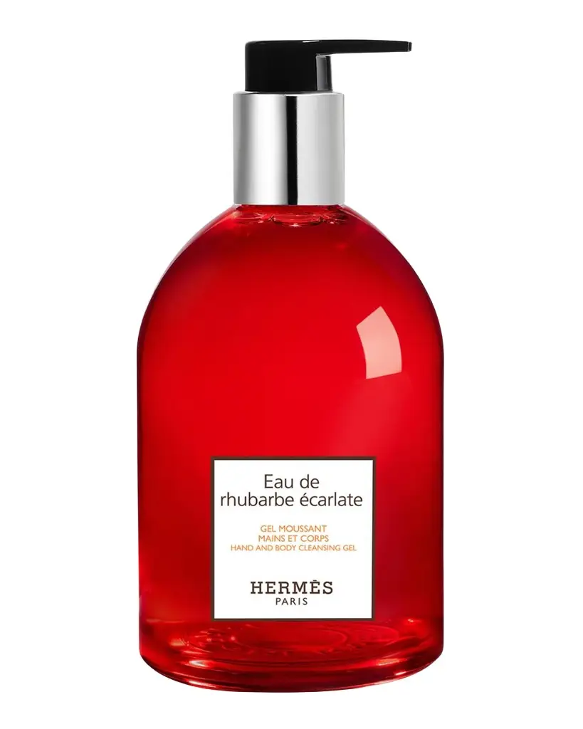 Hermes Eau de Rhubarbe Écarlate Hand and Body Cleansing Gel, 10.1 oz. | Image 1 Hermes Eau de Rhubarbe Écarlate Hand and Body Cleansing Gel, 10.1 oz. | Image 1