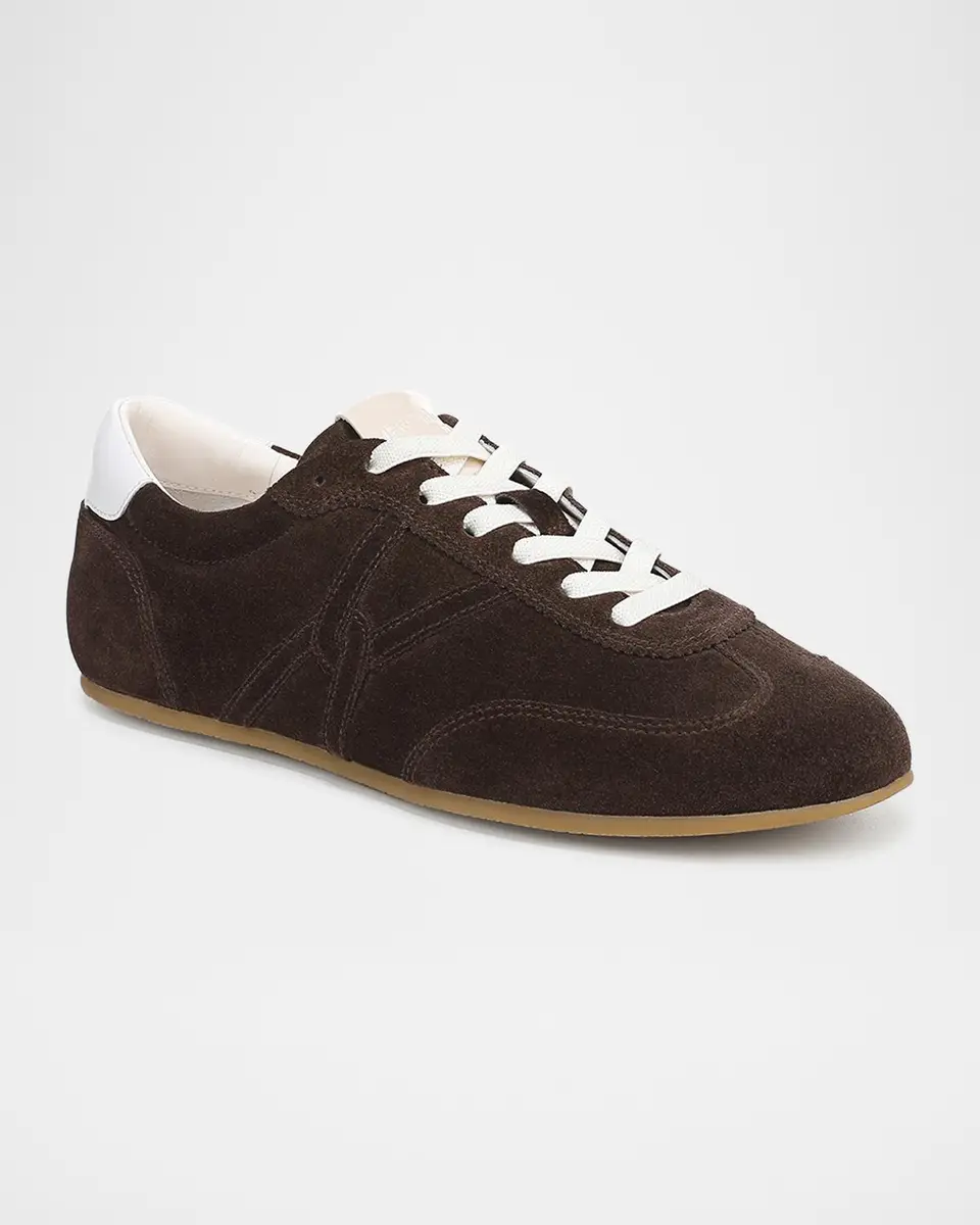 Veronica Beard Riviera Suede Bicolor Retro Sneakers | Thumbnail 2 Veronica Beard Riviera Suede Bicolor Retro Sneakers | Thumbnail 2
