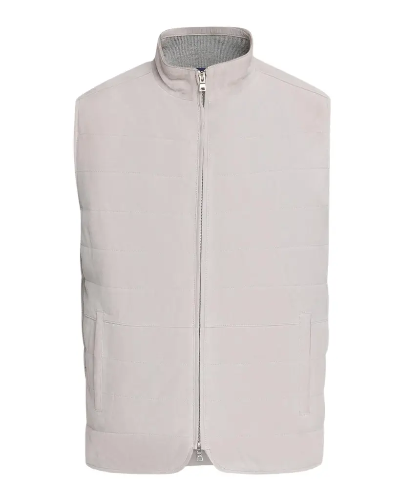 Peter Millar Men's Featherweight-Lined Suede Vest | Image 1 Peter Millar Men's Featherweight-Lined Suede Vest | Image 1