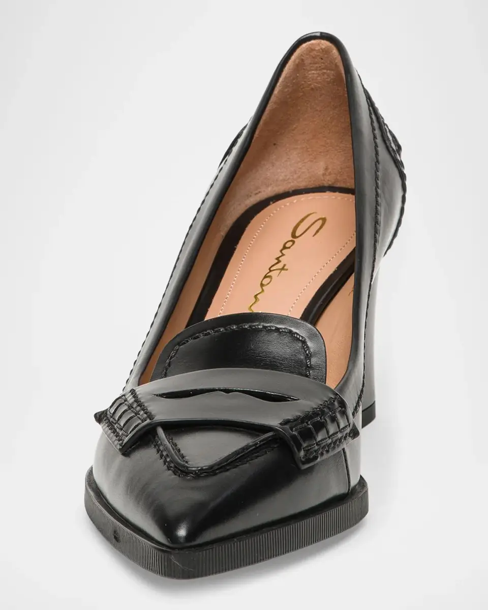 Santoni 65mm Florinda Leather Penny Loafer Pumps | Thumbnail 4 Santoni 65mm Florinda Leather Penny Loafer Pumps | Thumbnail 4