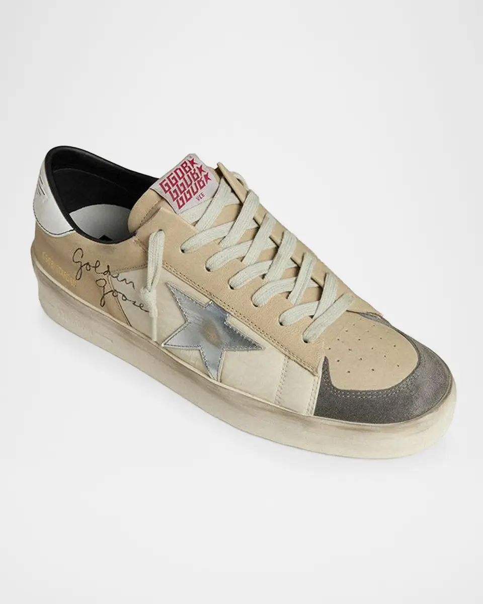 Golden Goose Men's Stardan Leather & Nylon Low-Top Sneakers | Thumbnail 2 Golden Goose Men's Stardan Leather & Nylon Low-Top Sneakers | Thumbnail 2