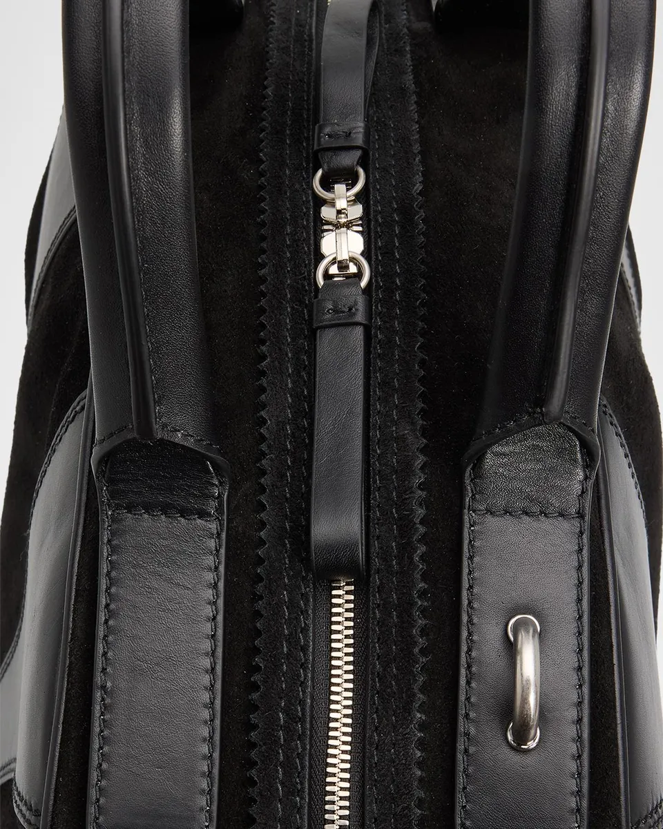 Dries Van Noten Men's Suede and Leather Duffel Crossbody Bag | Thumbnail 6