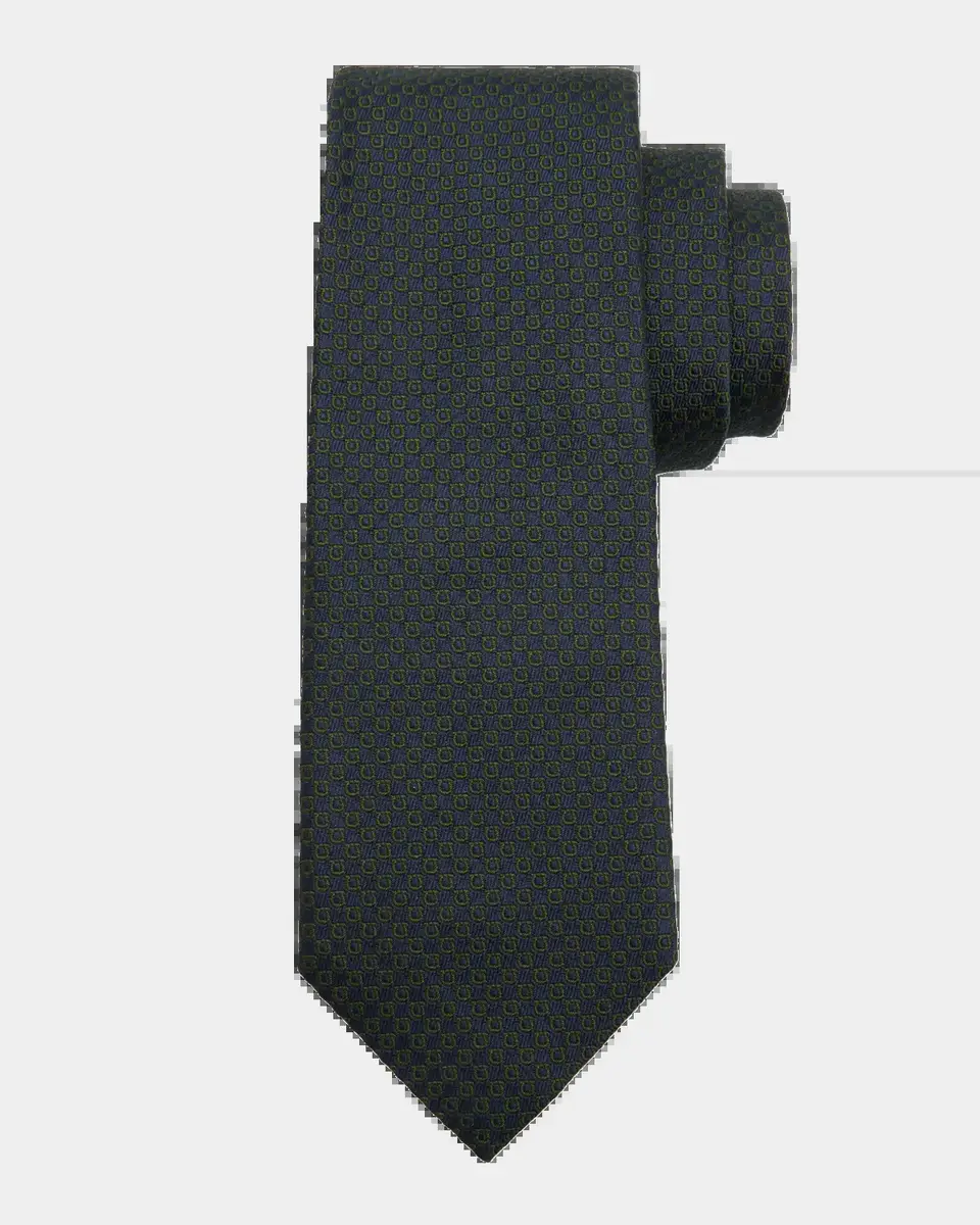 Ferragamo Men's Gancio Silk Tie | Thumbnail 2 Ferragamo Men's Gancio Silk Tie | Thumbnail 2