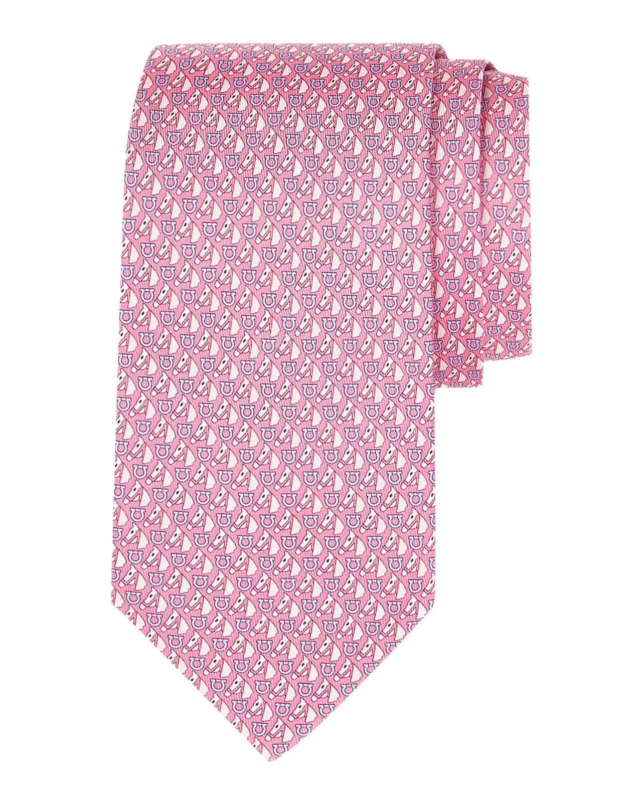 Ferragamo Men's Varenne Horse and Gancio Silk Tie