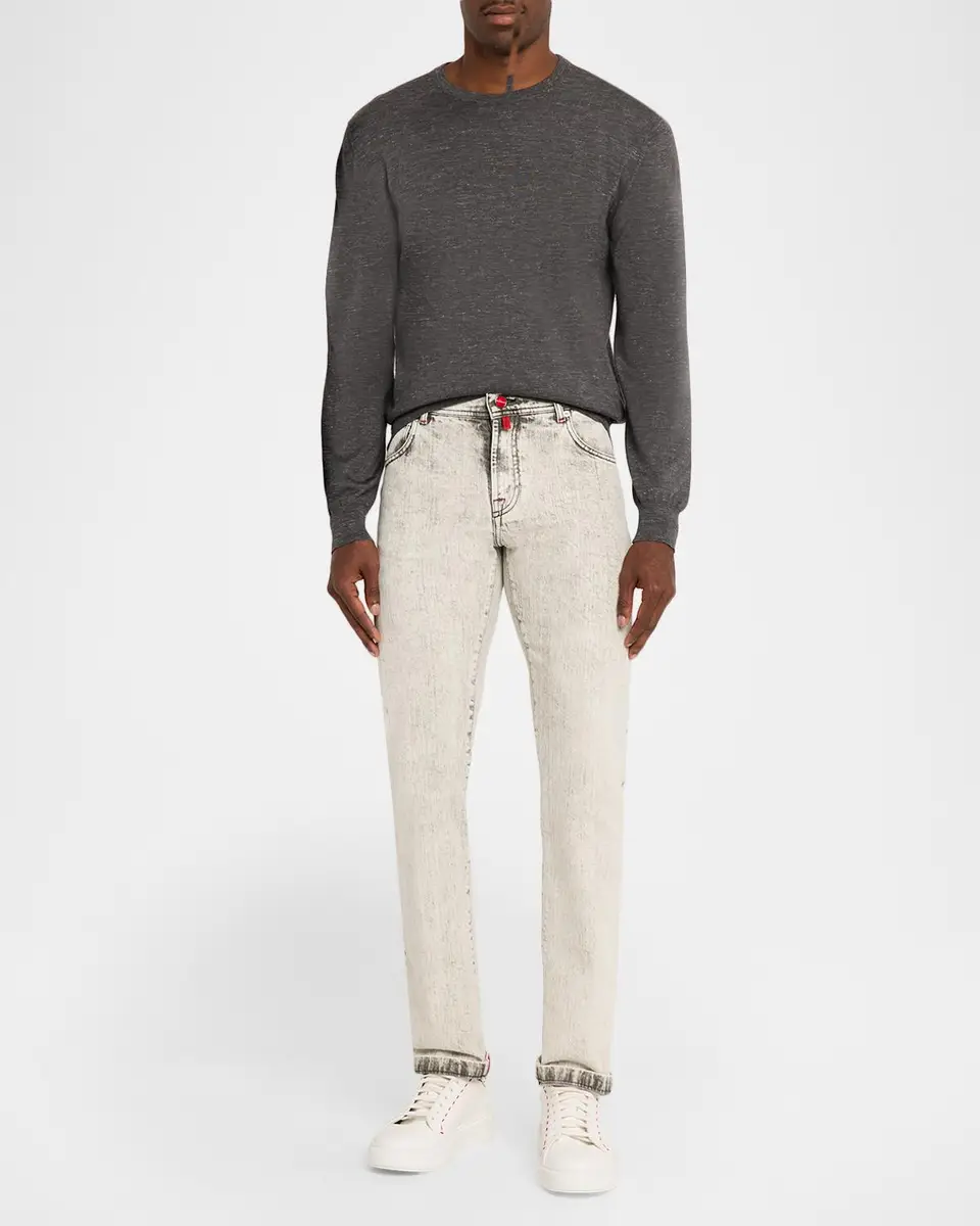 Kiton Men's Acid-Wash Denim Jeans | Thumbnail 2 Kiton Men's Acid-Wash Denim Jeans | Thumbnail 2