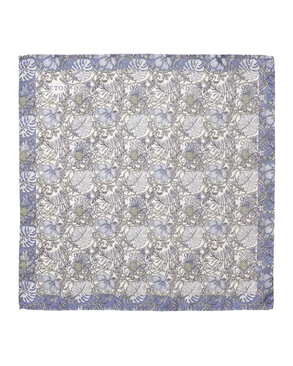 Eton Men's Tropical Floral Silk Pocket Square | Thumbnail 3 Eton Men's Tropical Floral Silk Pocket Square | Thumbnail 3