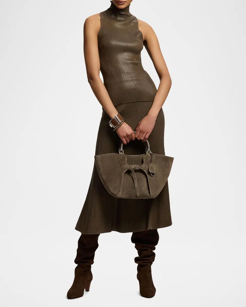 Ralph Lauren Collection The Ralph Calf-Suede Tote | Thumbnail 4 Ralph Lauren Collection The Ralph Calf-Suede Tote | Thumbnail 4