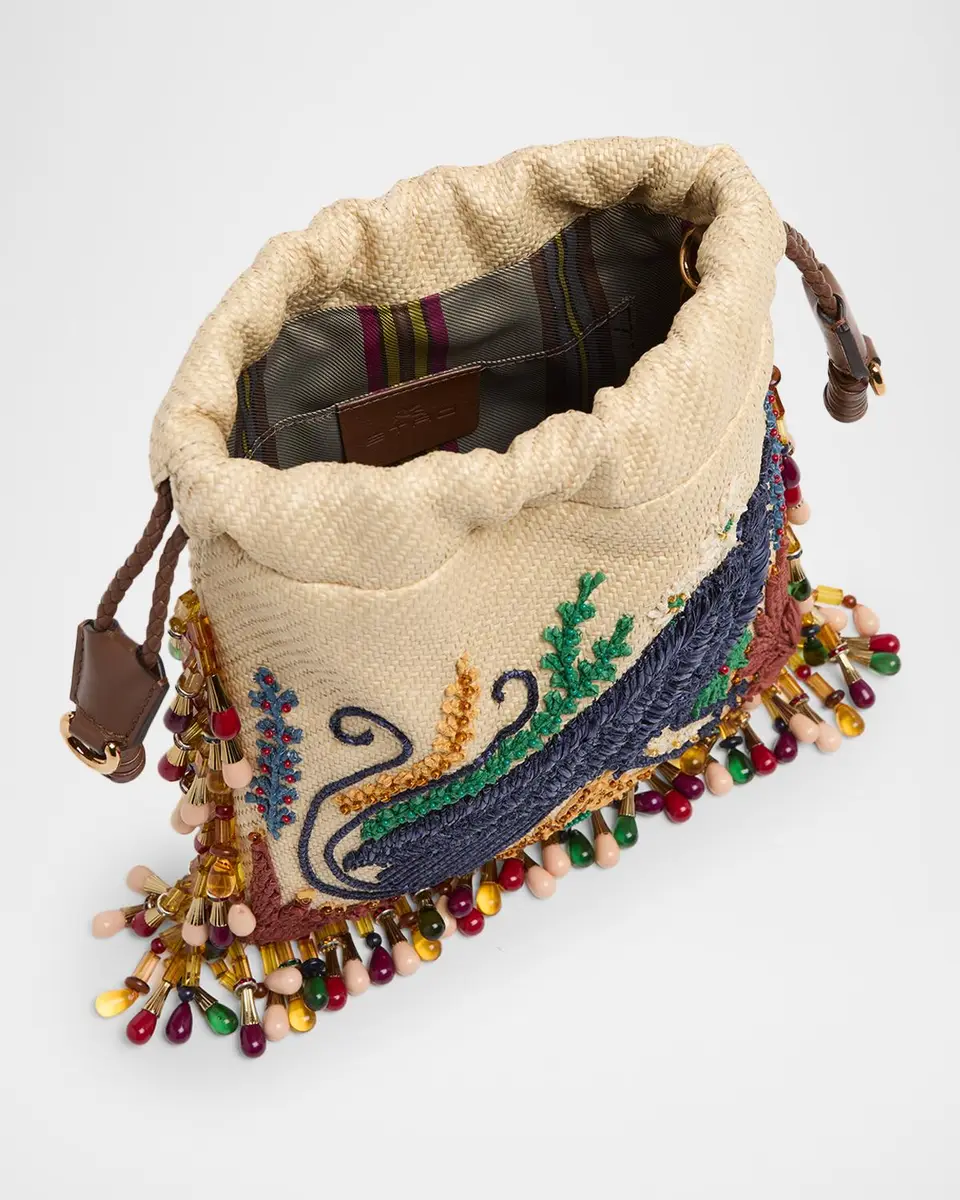 Etro x Tabby Booth Kalispera Embroidered Raffia Top-Handle Bag | Thumbnail 4 Etro x Tabby Booth Kalispera Embroidered Raffia Top-Handle Bag | Thumbnail 4