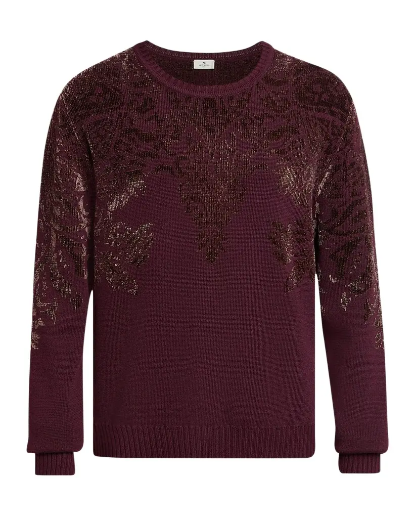 Etro Men's Soho Paisley Jacquard Crewneck Sweater
