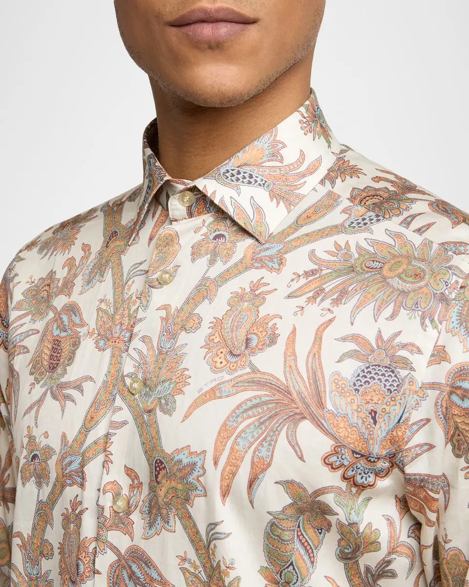 Etro Men's Roma Paisley Button-Down Shirt | Thumbnail 5
