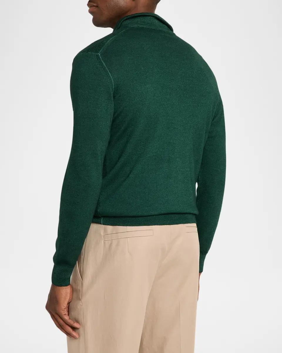 Etro Men's Fuji Knitted Quarter-Zip Sweater | Thumbnail 3 Etro Men's Fuji Knitted Quarter-Zip Sweater | Thumbnail 3