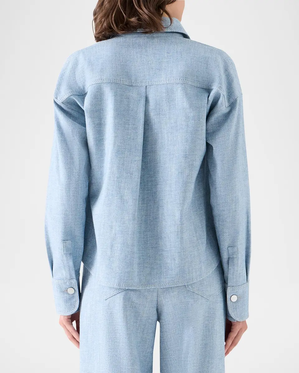 Akris punto Winter Denim Shirt | Thumbnail 3 Akris punto Winter Denim Shirt | Thumbnail 3