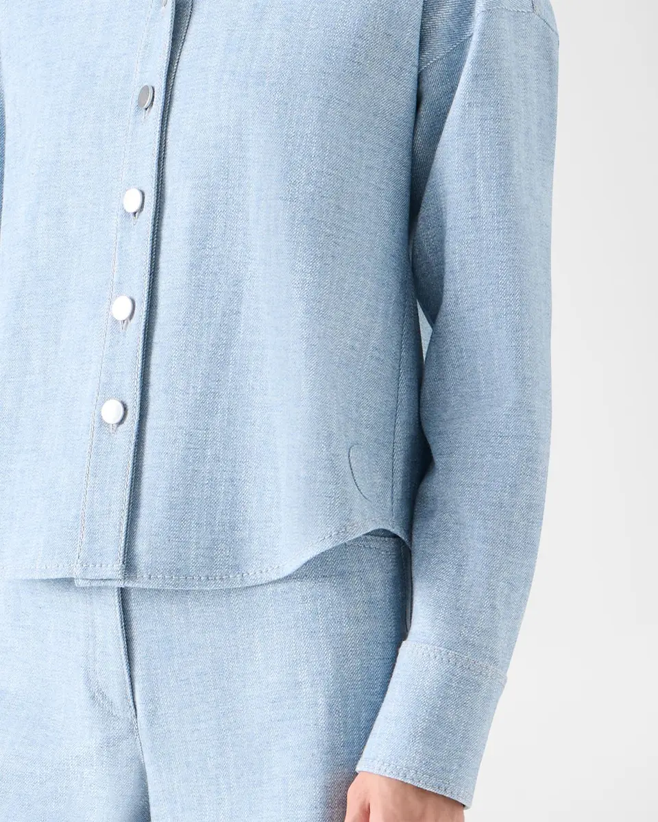 Akris punto Winter Denim Shirt | Thumbnail 5 Akris punto Winter Denim Shirt | Thumbnail 5