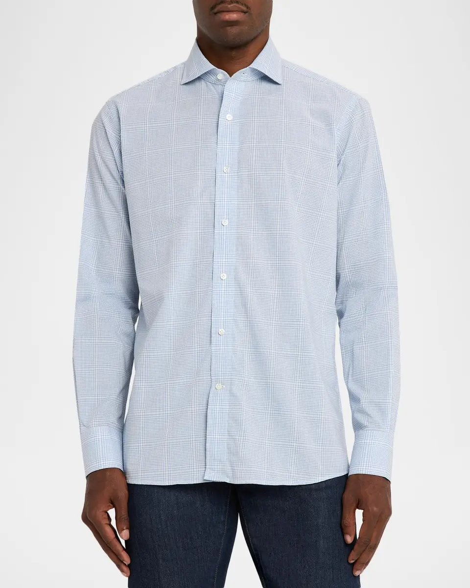 Peter Millar Men's Crown Crafted Cotton Plaid Button-Down Shirt | Thumbnail 4 Peter Millar Men's Crown Crafted Cotton Plaid Button-Down Shirt | Thumbnail 4