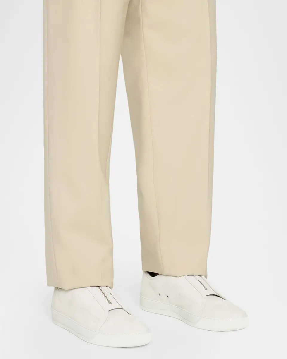 Lanvin Men's Dbb1 Suede Zip-Up Sneakers | Thumbnail 2 Lanvin Men's Dbb1 Suede Zip-Up Sneakers | Thumbnail 2