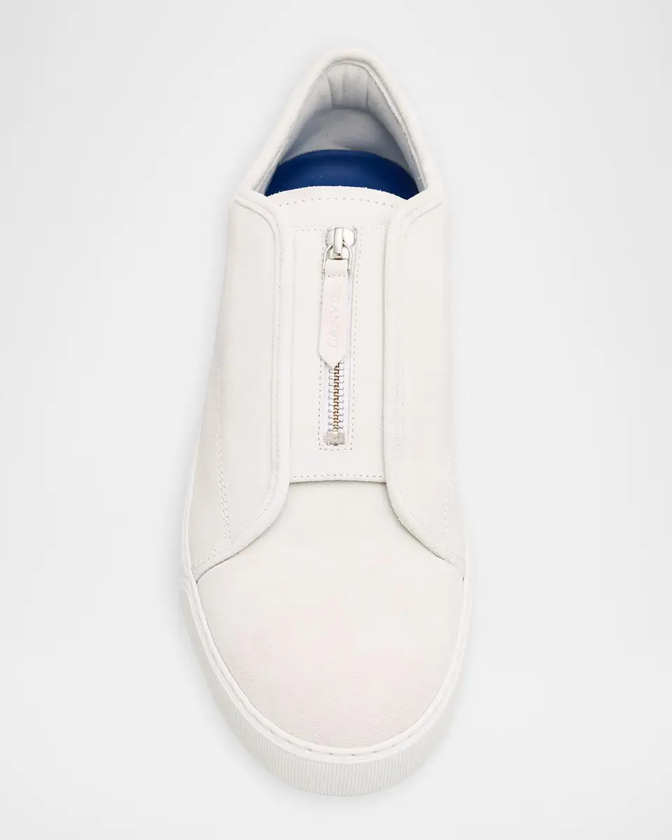 Lanvin Men's Dbb1 Suede Zip-Up Sneakers | Thumbnail 6 Lanvin Men's Dbb1 Suede Zip-Up Sneakers | Thumbnail 6