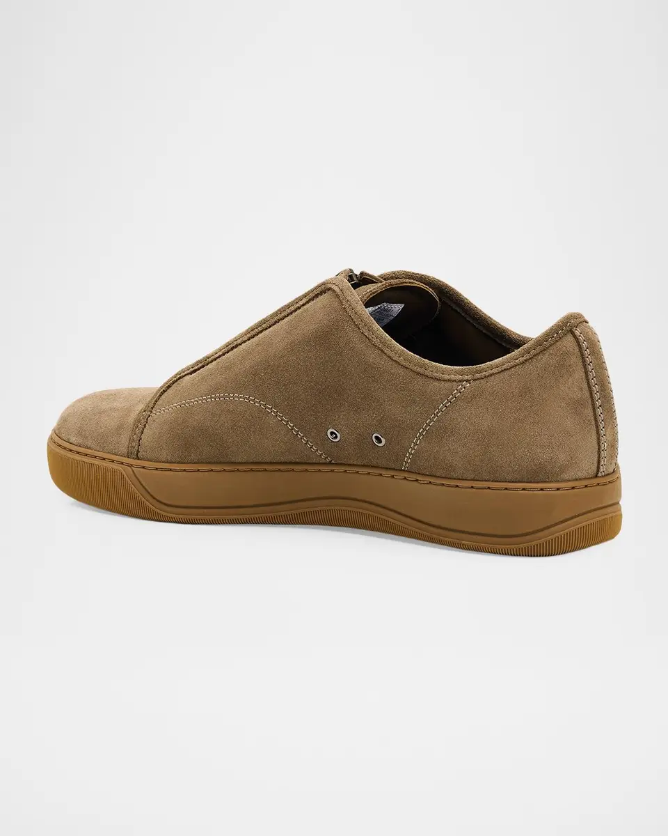 Lanvin Men's Dbb1 Suede Zip-Up Sneakers | Thumbnail 4