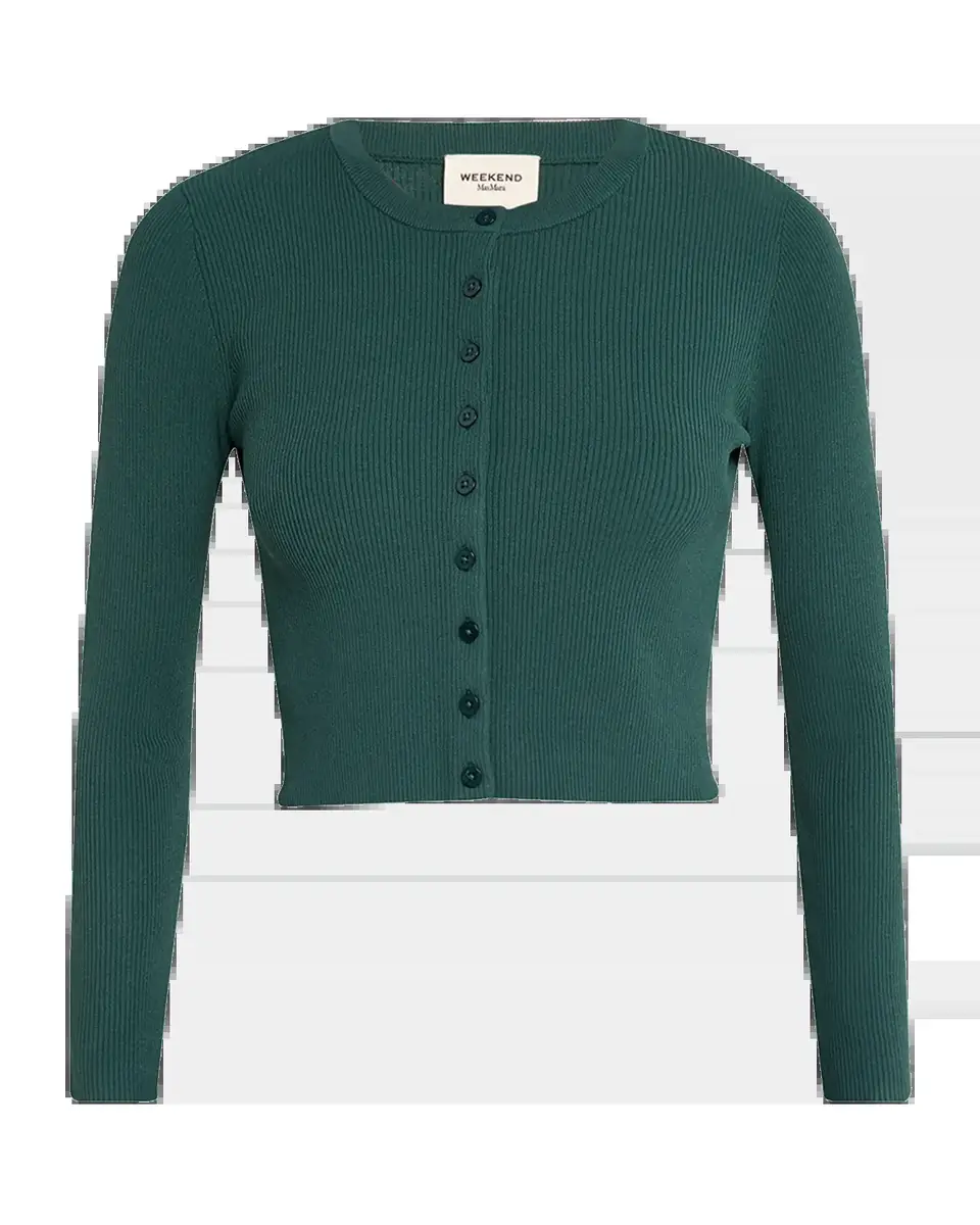 Weekend Max Mara Cropped Rib Knit Cardigan | Thumbnail 2 Weekend Max Mara Cropped Rib Knit Cardigan | Thumbnail 2