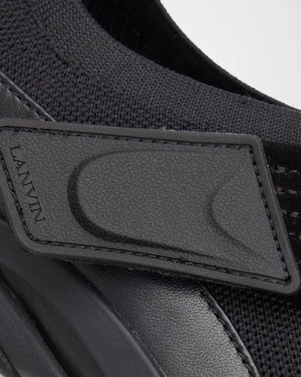 Lanvin Men's Mesh Knit and Leather Grip-Strap Sneakers | Thumbnail 5 Lanvin Men's Mesh Knit and Leather Grip-Strap Sneakers | Thumbnail 5
