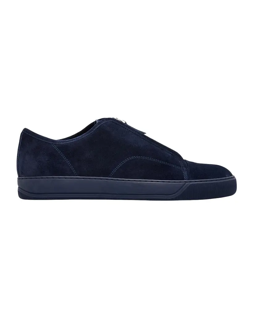 Lanvin Men's Dbb1 Suede Zip-Up Sneakers | Image 1 Lanvin Men's Dbb1 Suede Zip-Up Sneakers | Image 1