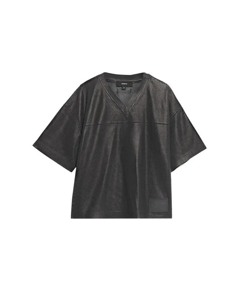 Men's Leather Mesh T-Shirt Men's Leather Mesh T-Shirt