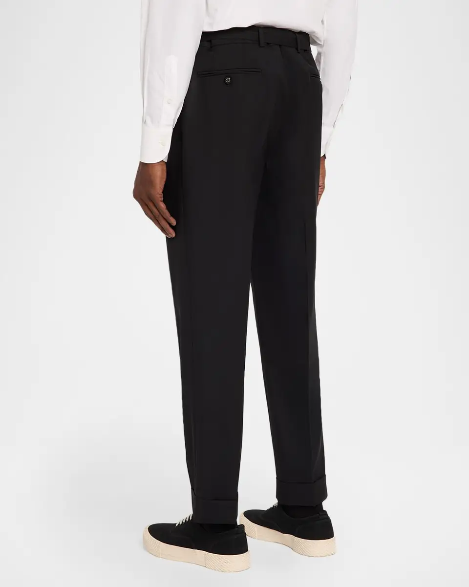 OFFICINE GÉNÉRALE Men's Hugo Wool Belted Trousers | Thumbnail 3 OFFICINE GÉNÉRALE Men's Hugo Wool Belted Trousers | Thumbnail 3