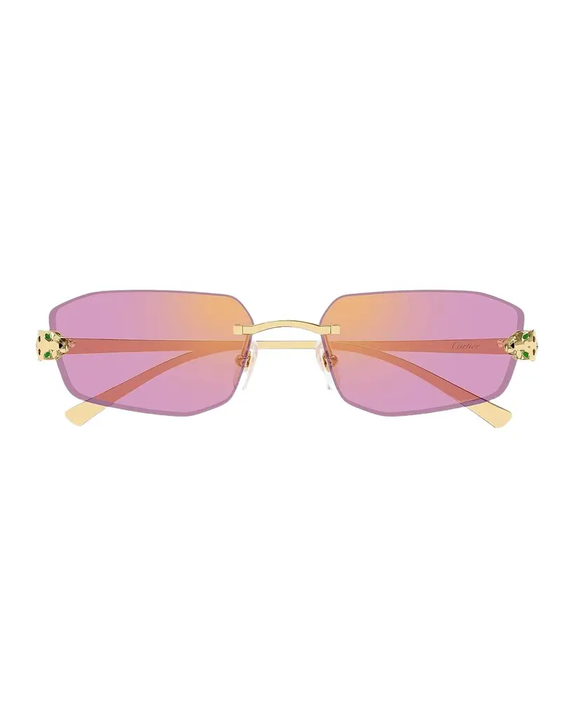 Cartier Panthère Classic 56MM Rimless Sunglasses
